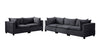 Avalanche Dark Gray Fabric 2pc Living Room Set