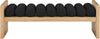 Athos Black Fabric Wood Bench