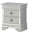 Opulent Silver Champagne 2 Drawers Nightstand