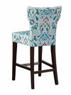 Leighton Blue Tufted Back Counter Height Stool