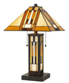 Crews Dark Bronze Table Lamp with 7W Night Light