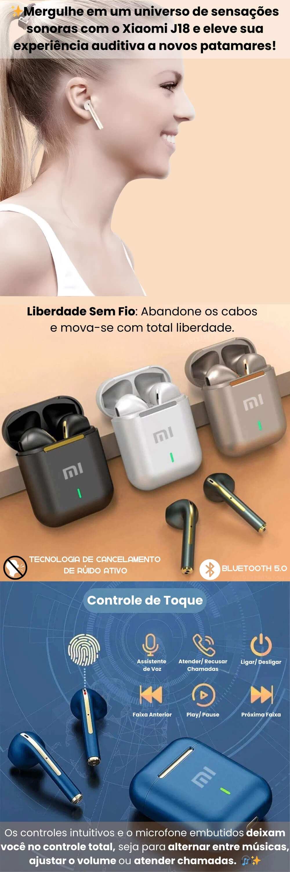 Mergulhe em um universo de sensações sonoras com o Xiaomi - J18