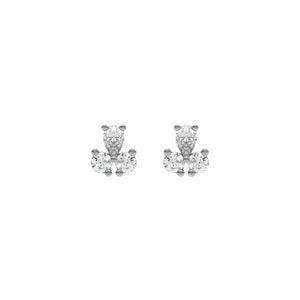0.23 CT Natural Diamond Pear Shaped Cluster Earrings - Diagaa