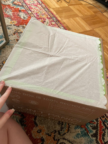 tissue paper on a box