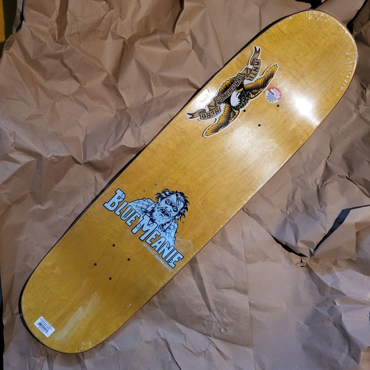 Anti Hero Team Shaped Blue Meanie Eagle Deck - Skateboard-Decks - Rollbrett Mission