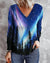 Women's Long Sleeve Printed Multi-Color Blouses
