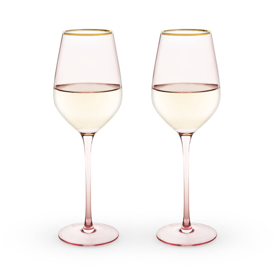 Laurel White Wine Glasses by Viski - Bed Bath & Beyond - 37965989