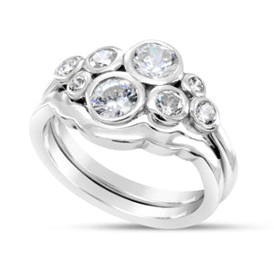 diamond dress ring with fitted wedding band