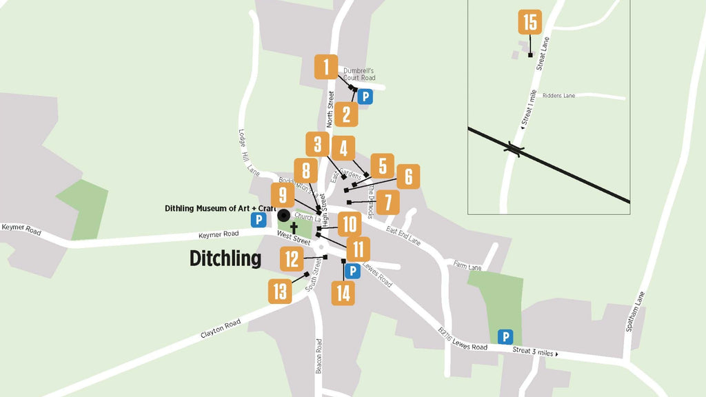 Map of Art in Ditchling Trail