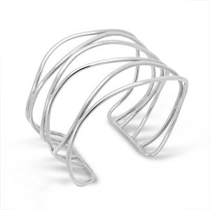 silver bangles wave 