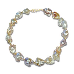 51000382 30mm multi baroque pearl necklace