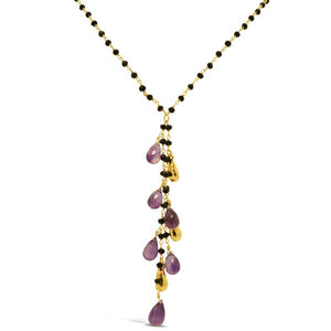 amethyst tassel necklace