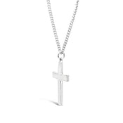 hammered silver cross