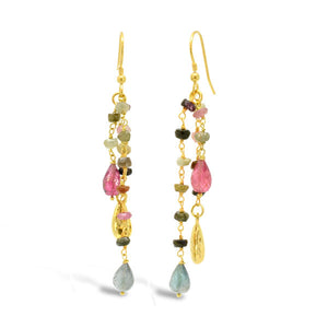 Autumn Jewellery gold tassle earrings