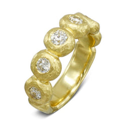 Chunky gold and diamond eternity ring