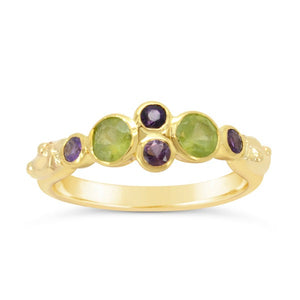 18ct yellow gold peridot ring