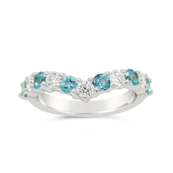 diamond wedding rings partnership rings aquamarine fitted