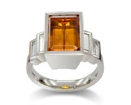 Yellow topaz ring for a november birthday