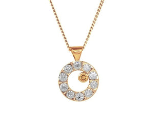 rose gold diamond pendant