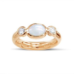 96000106 opal and diamond rose gold trilogy ring