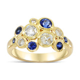 Diamond and sapphire ring in 18ct gold