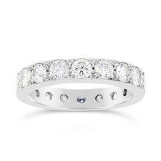 Diamond eternity ring with 2cts of round brilliant cut diamonds in platinum