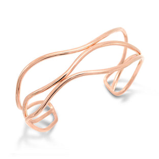 rose gold cuff bangle 3 strand