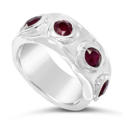 ruby side hammered ring