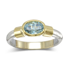 Contemporary unusual Aquamarine Ring