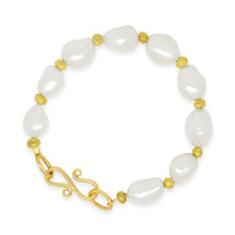 gold baroque pearl bracelet