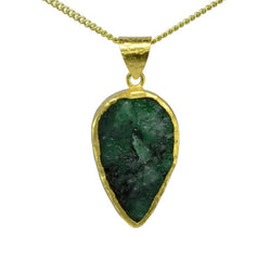 Brazilian Rough Emerald Pendant