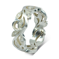 Diamond Set Vine eternity ring