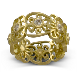 gold filigree eternity ring