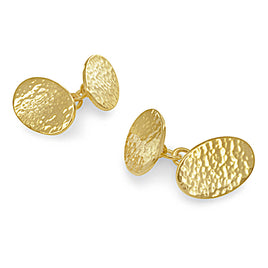 hammered gold cufflinks