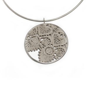 Lace Circle Flower Pendant by Rebecca Anne Lee