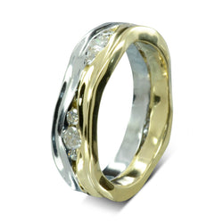 Unusual Two Colour Diamond Eternity Ring