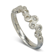 Vintage Bespoke Diamond Offset Eternity Ring