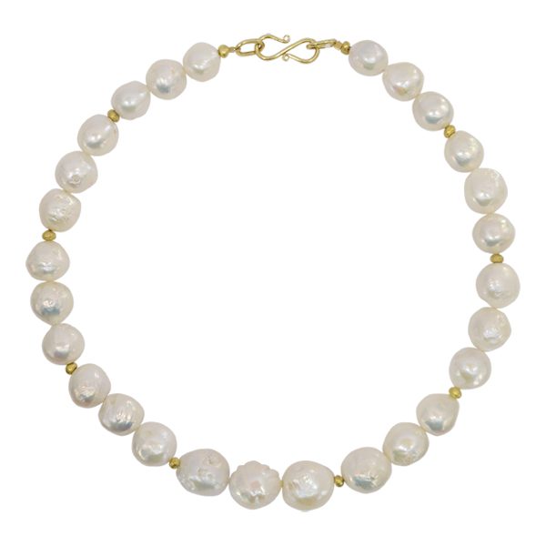 White Baroque Pearl Necklace