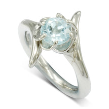 aquamarine engagement ring modern contemporary unusual handmade