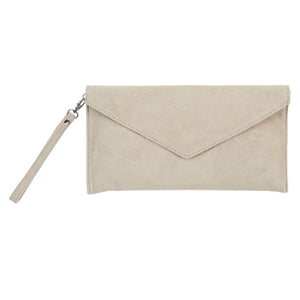 cream envelope clutch bag