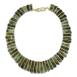 rough emerald tab necklace