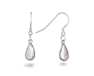 hammered silver teardrop earrings