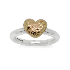 gold hearts ring for valentines day
