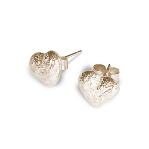 gold heart earstuds