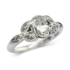 vintage oval diamond engagement ring