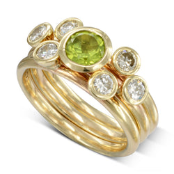 peridot stacking rings