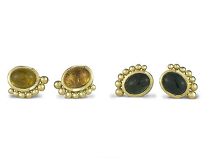 Tourmaline earstuds 18ct Gold 