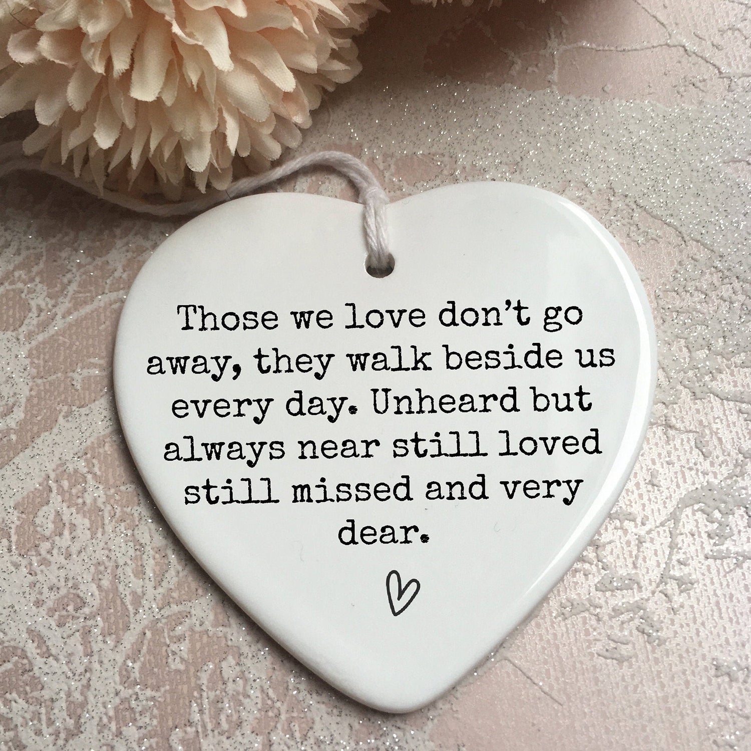 Silver 2 Bell Christmas Ornament, Those We Love Don't Go Away They Walk  Beside Us Everyday, Memorial Christmas Gift, Bereavement Gift