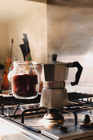 Moka Pot in a gas stove