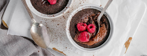 Chocolate Lava Cakes with Raspberries are perfect for cancer thrivers, cancer survivors and cancer fighters